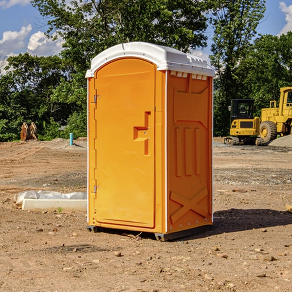 can i customize the exterior of the portable toilets with my event logo or branding in McIntire IA